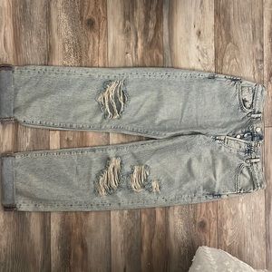 Free people ripped mom jeans